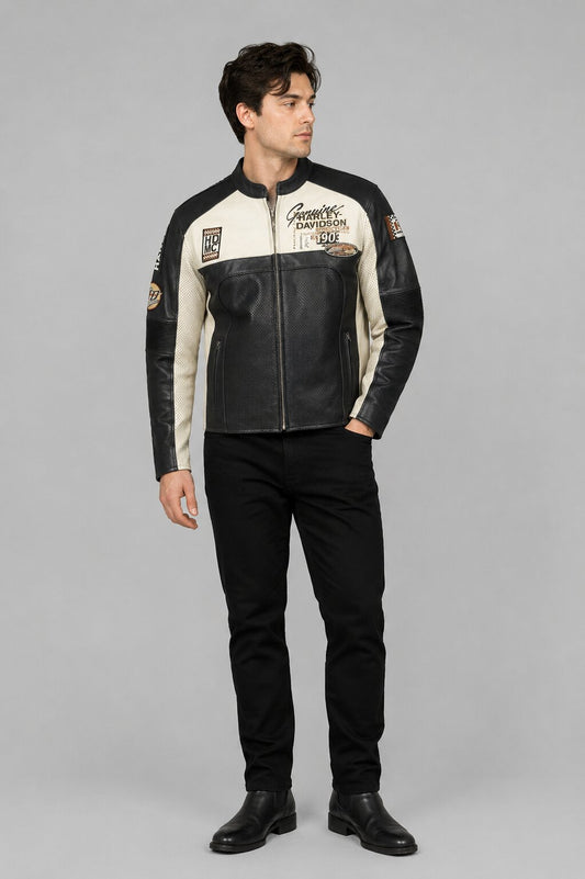 Harley Davidson Regulator Perforated Leather Jacket Men