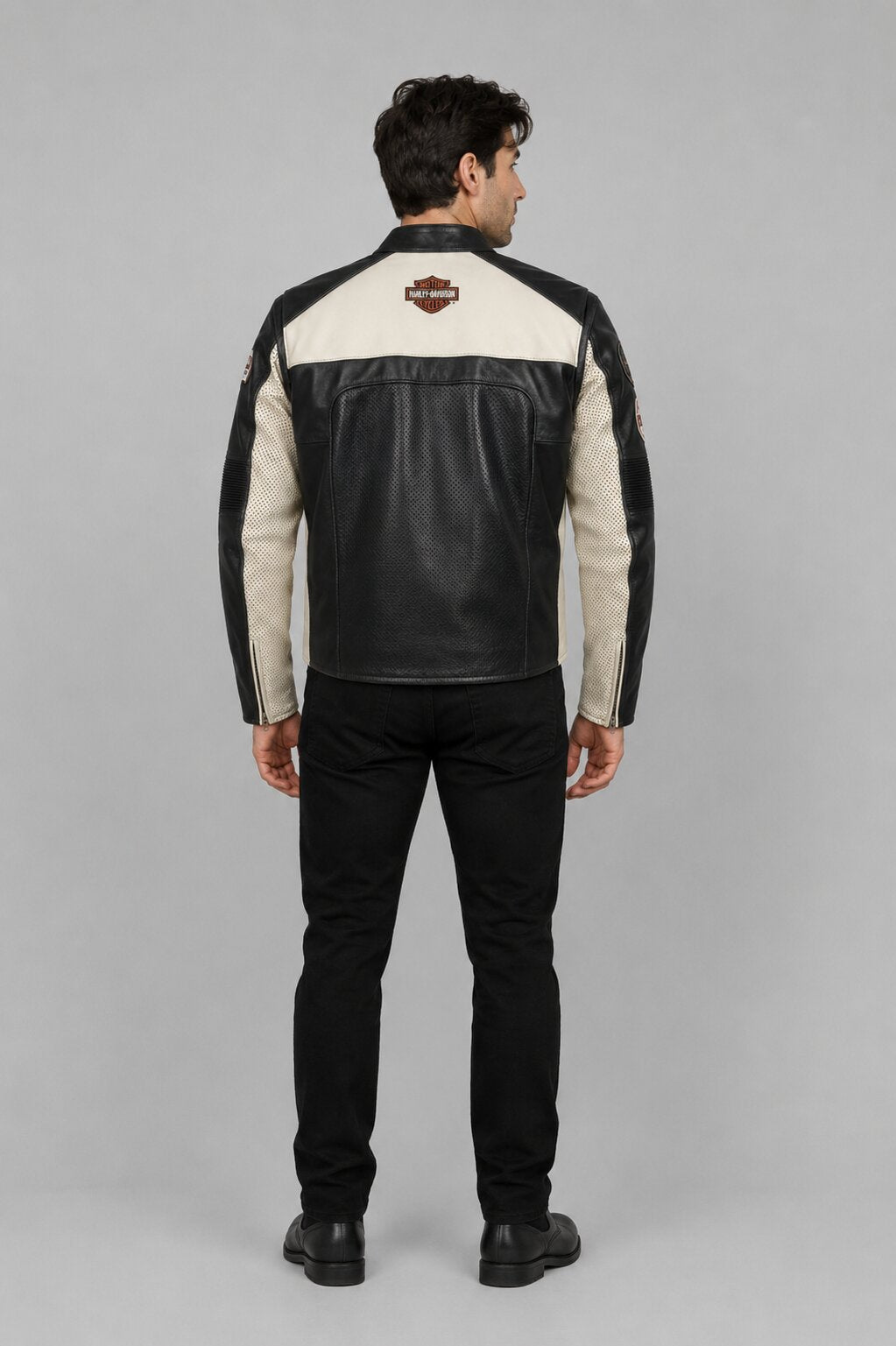 Harley Davidson Regulator Perforated Leather Jacket Men