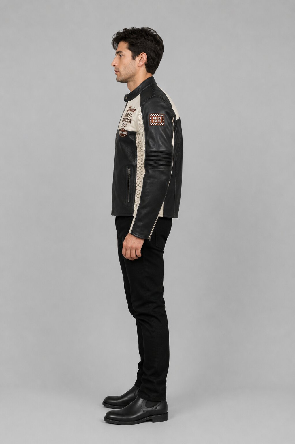 Harley Davidson Regulator Perforated Leather Jacket Men