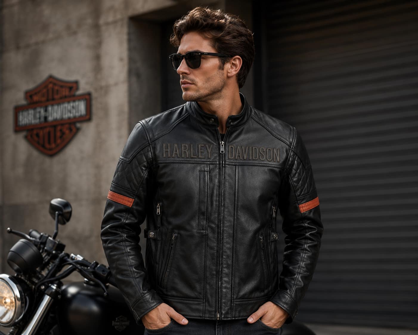 Harley Davidson Vanocker Waterproof Leather Jacket Men