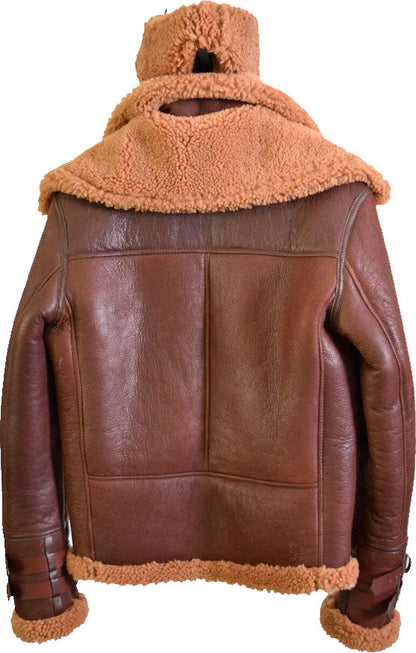 Hot Sale Men’s B3 Bomber Leather Jacket with Fur