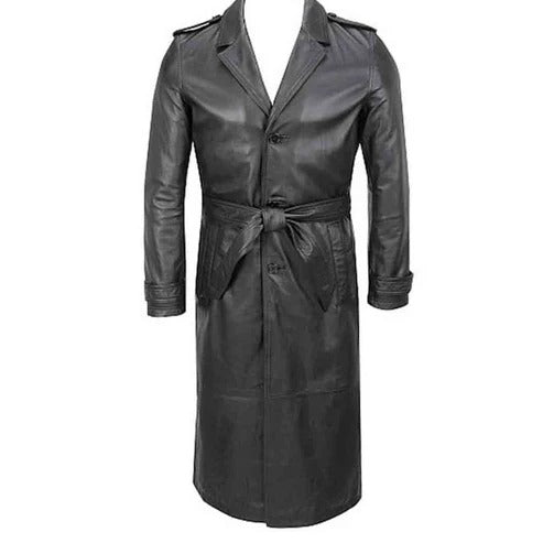 Ivora Classic Western Leather Duster Coat for Men Timeless Cowboy Style