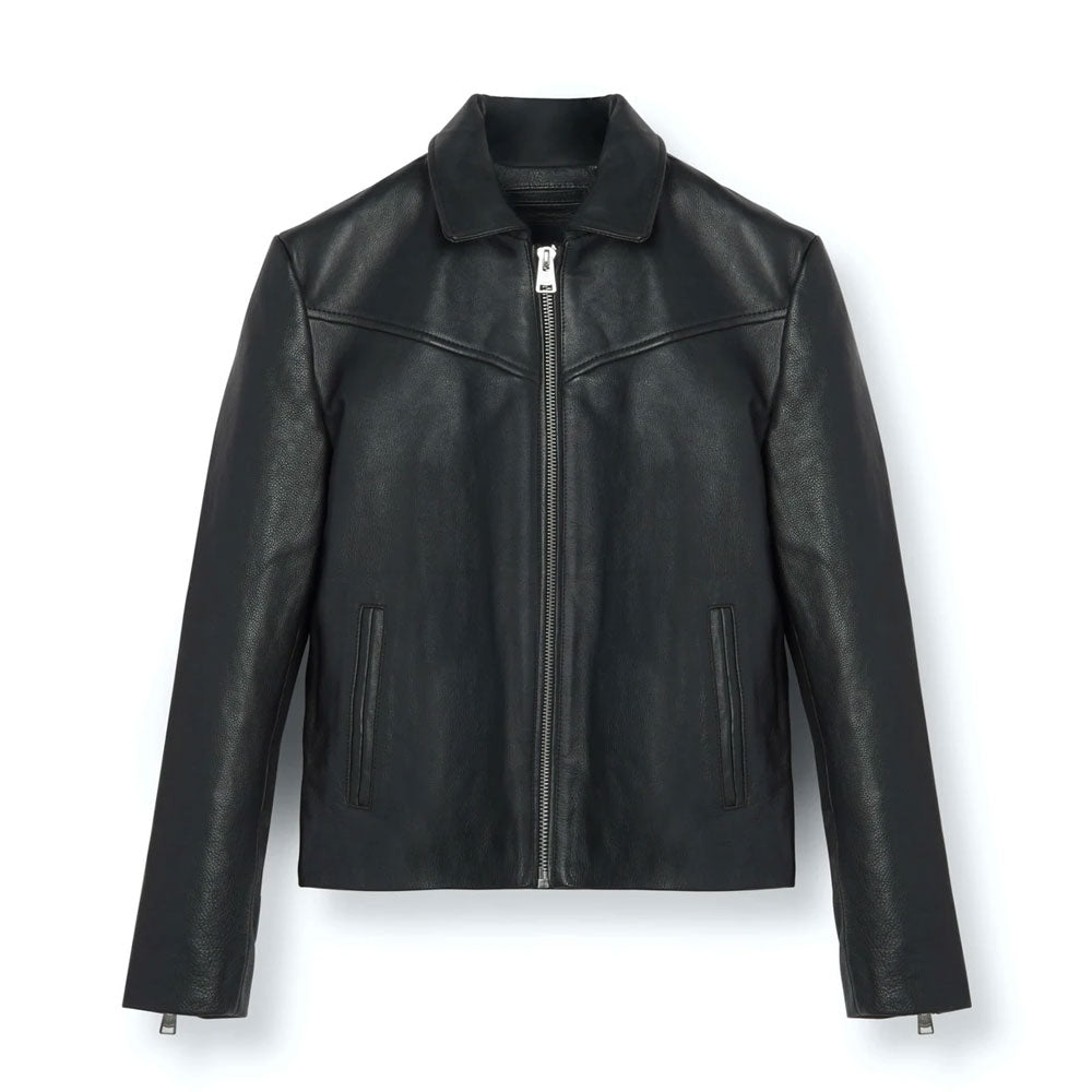 Men’s Black Leather Jacket by Avanzar