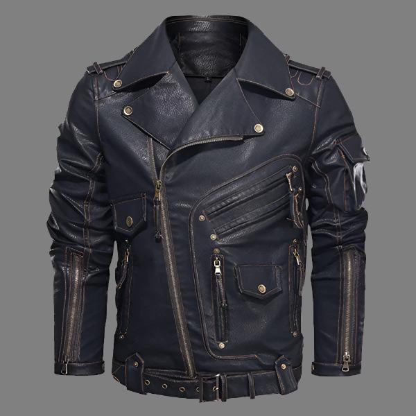 Black Leather Motorcycle Leather Jacket