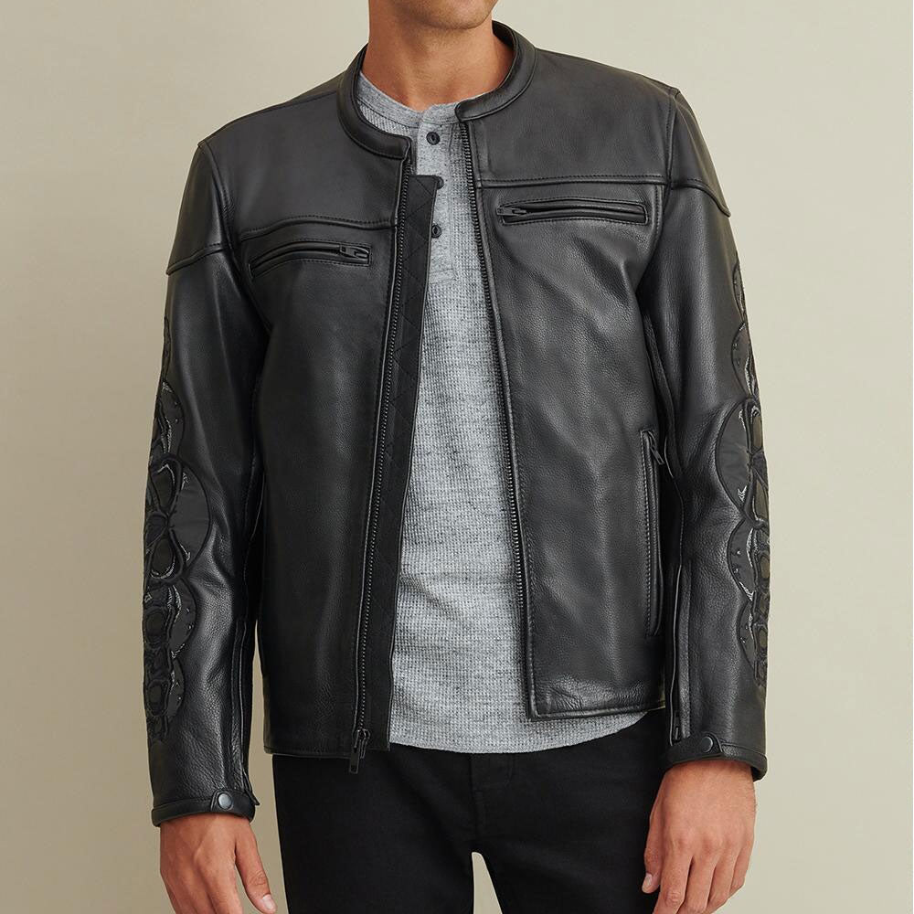 Classic Leather Rider Jacket for Men – Timeless Style | Avanzar