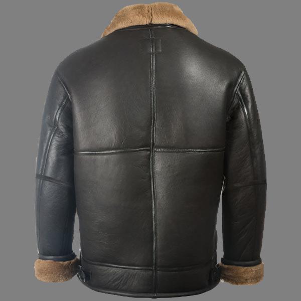 Men's Black Aviator Shearling Jacket