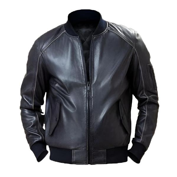 Men's Black Bomber Jacket - Classic Style & Modern Comfort