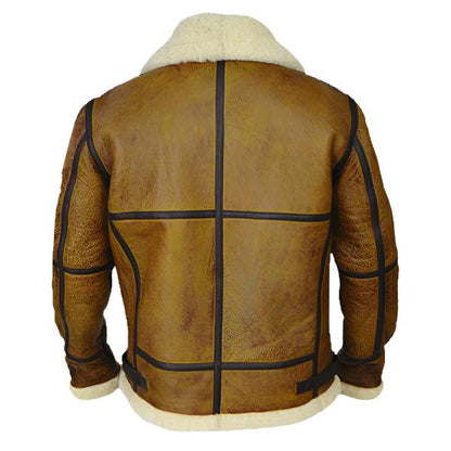 Men's Brown B3 Bomber Shearling Jacket