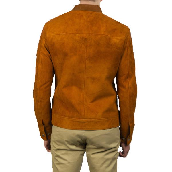 Men's Brown Bomber Suede Jacket - Classic Comfort & Style