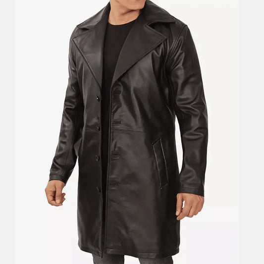 Trailblazer Premium Men's Leather Duster Unmatched Style and Durability