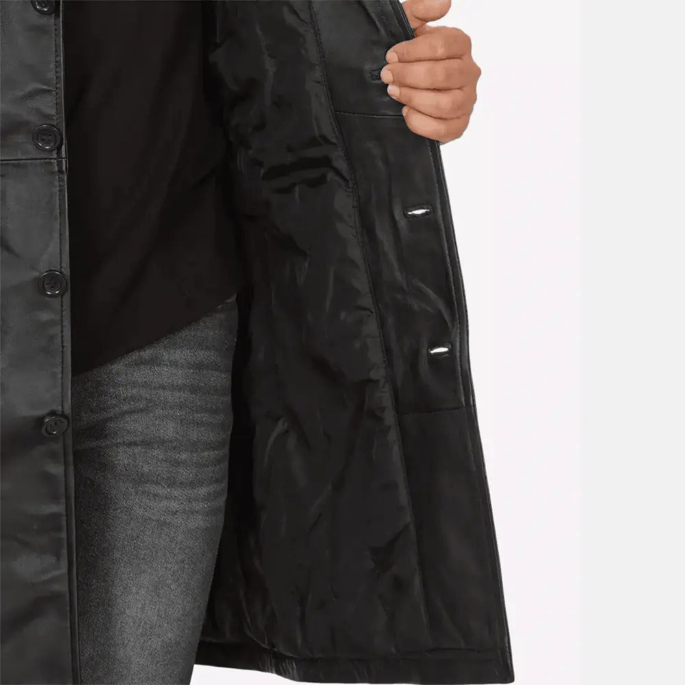 Trailblazer Premium Men's Leather Duster Unmatched Style and Durability