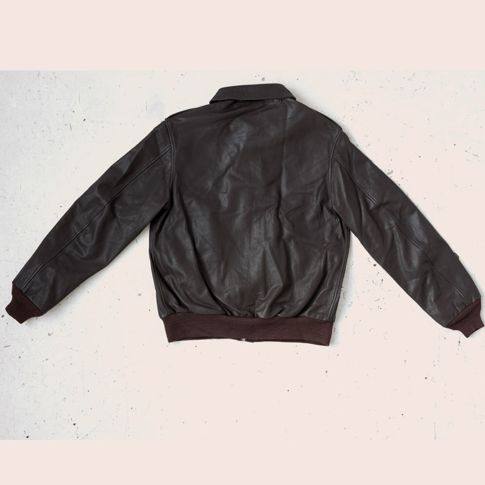 Men’s Horseskin Brown A2 Flying Leather Bomber Jacket - Durable & Stylish