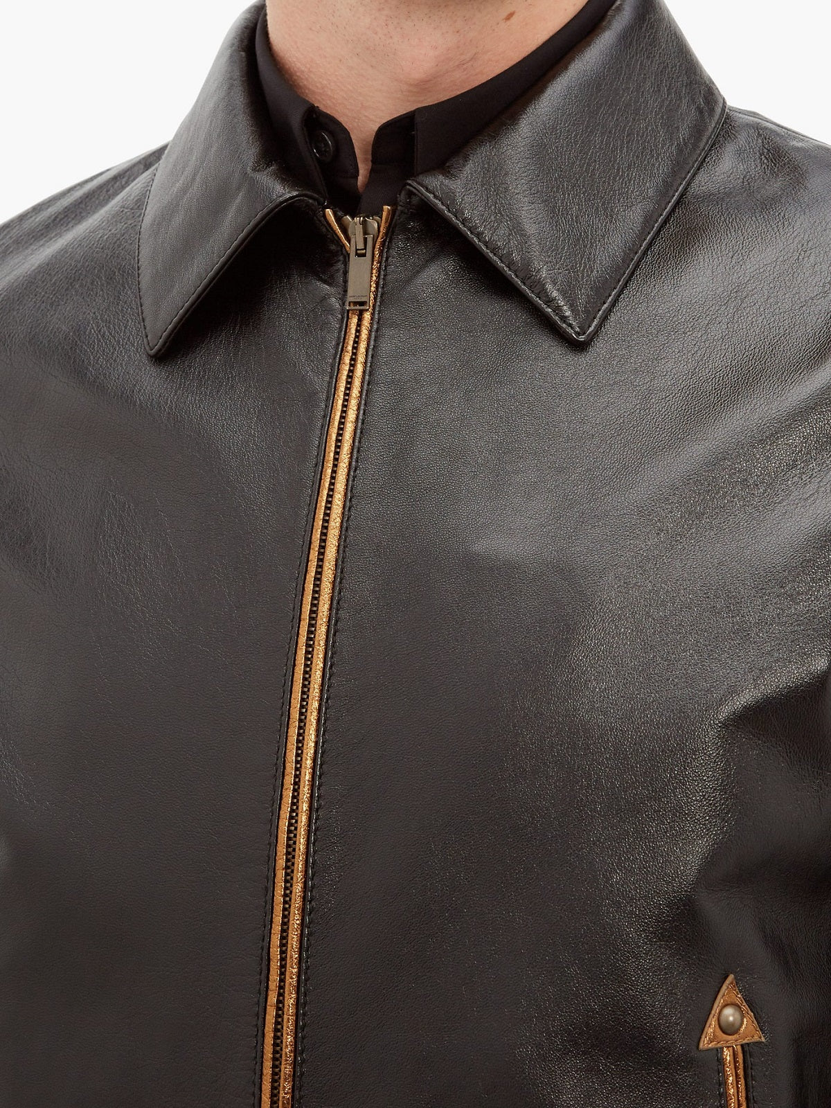 Men's Traditional Black Genuine Leather Jacket