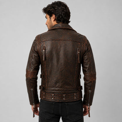 Experience Timeless Style With A Vintage Cafe Racer Leather Jacket by avanzar leather