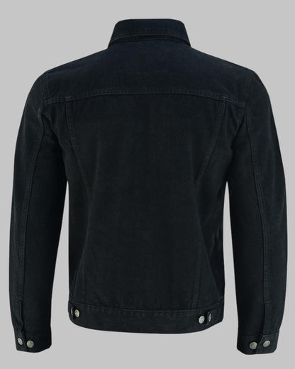 Men Heavy Duty Black Denim Jacket