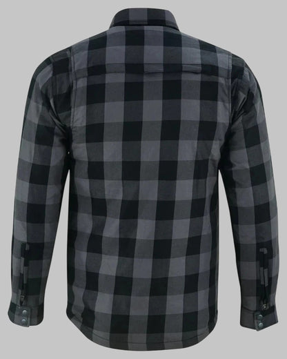 Men Plaid Motorcycle Flannel Shirt CE Armor