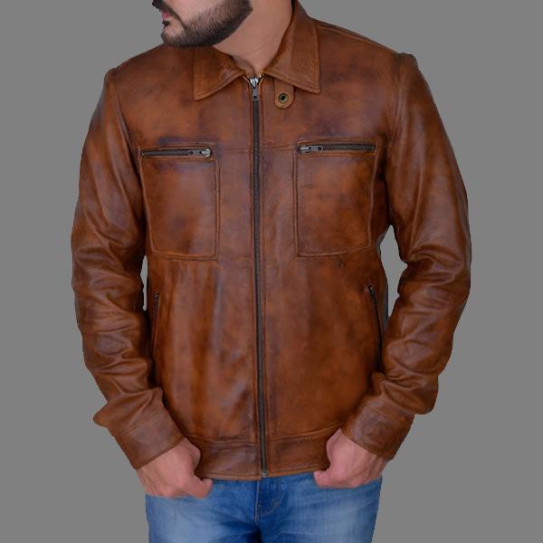 Men’s Distressed Brown Jacket