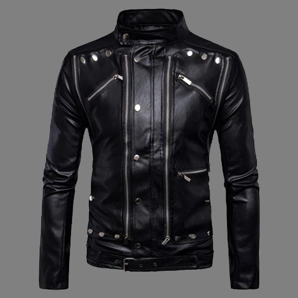 Men’s New Classic Style Leather Fashion Jacket