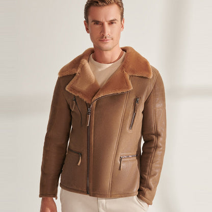 Men's B3 RAF Flying Airforce Shearling Aviator Jacket