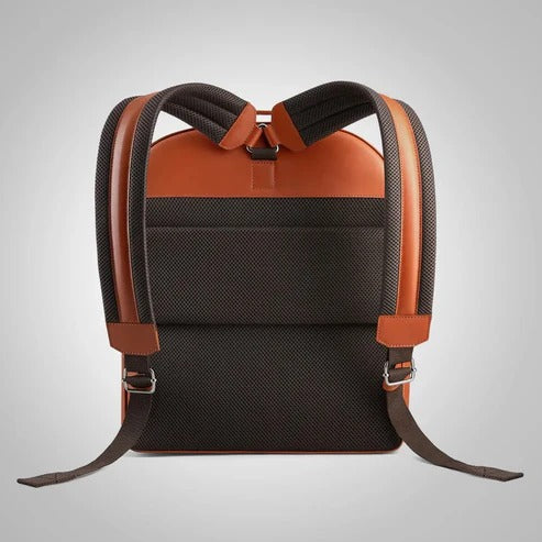 Men’s Brown Italian Leather Travel Backpack - Premium Avanzar Leather