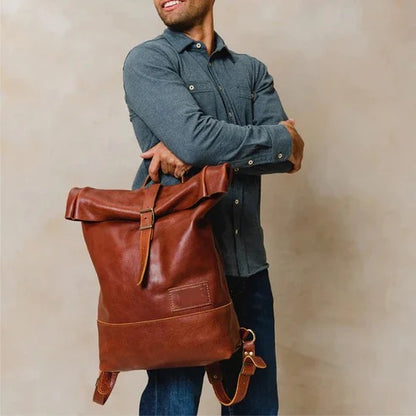 Men’s Brown Durable Leather Backpack - Premium Quality, Stylish & Functional Avanzar Leather