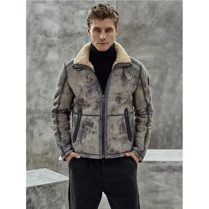 Men’s Premium Shearling B3 Flight Bomber Jacket