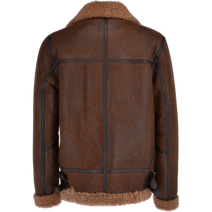 Men’s B3 Aviator Sheepskin Shearling Bomber Leather Jacket