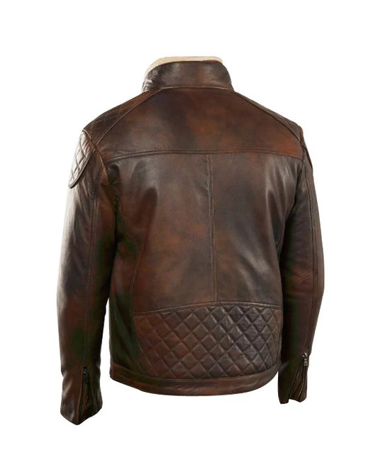 Men’s Desert Brown Leather Jacket Rugged & Timeless Outdoor Style