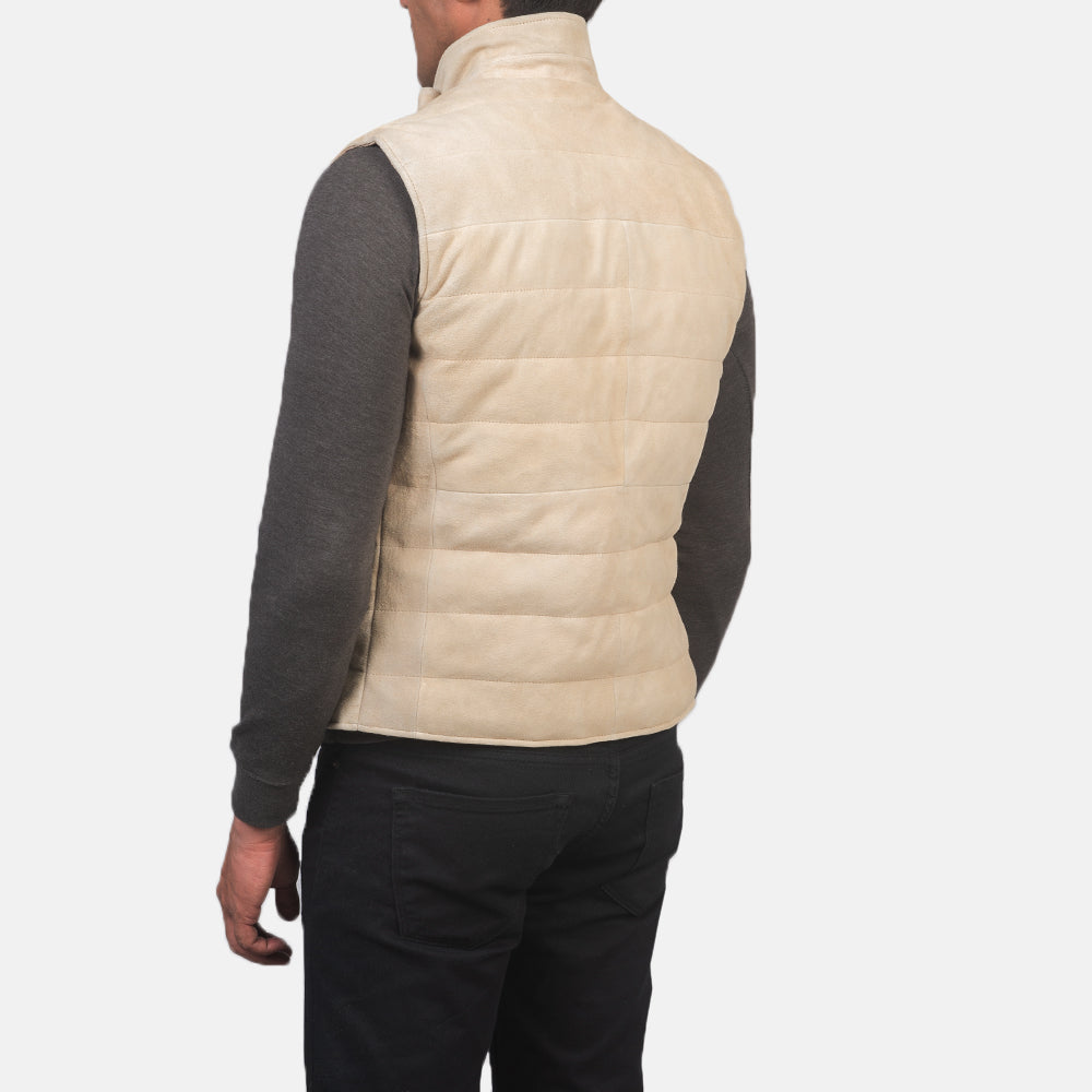 Tony Off-White Suede Vest Avanzar Leather