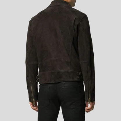 Men’s Black Suede Leather Biker Jacket – Bold & Edgy Avanzar Leather