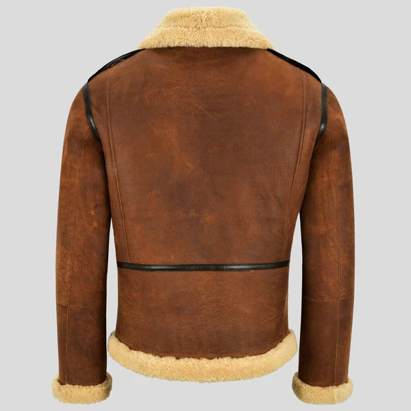 Men’s B-6 Shearling Leather Bomber Jacket