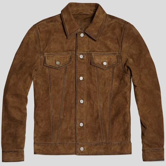 Men’s Brown Suede Leather Rider Jacket—Bold & Stylish Avanzar Leather