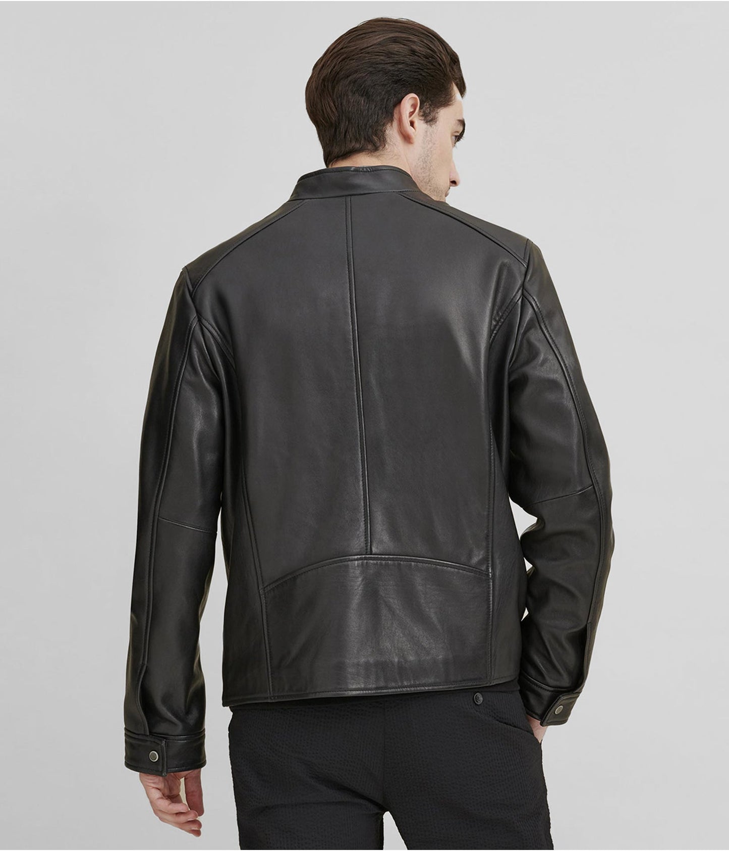 Men's Classic Black Leather Jacket