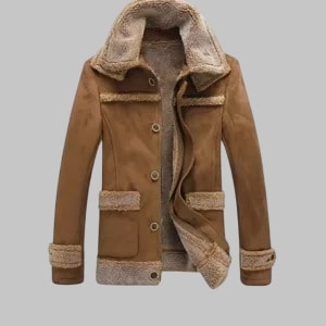 Men’s Insulated Faux Leather Coat Warm Winter Outerwear Stylish Vegan Leather Jacket