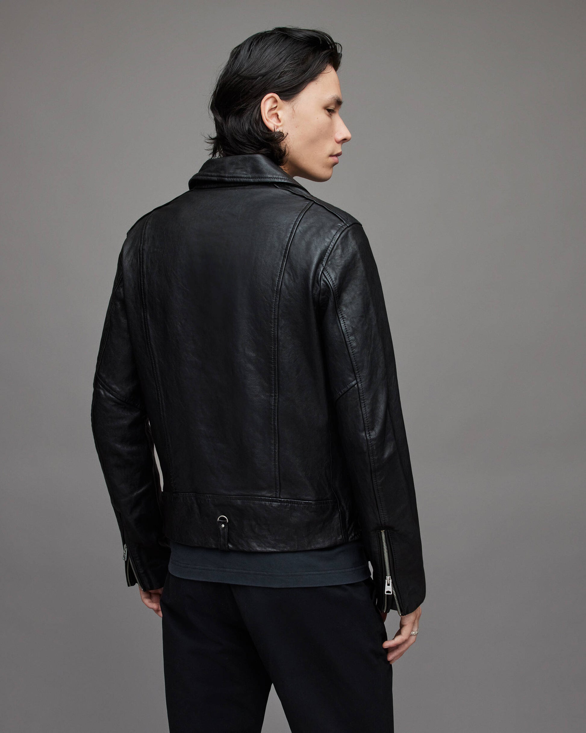 Men's Black Vintage Biker Jacket