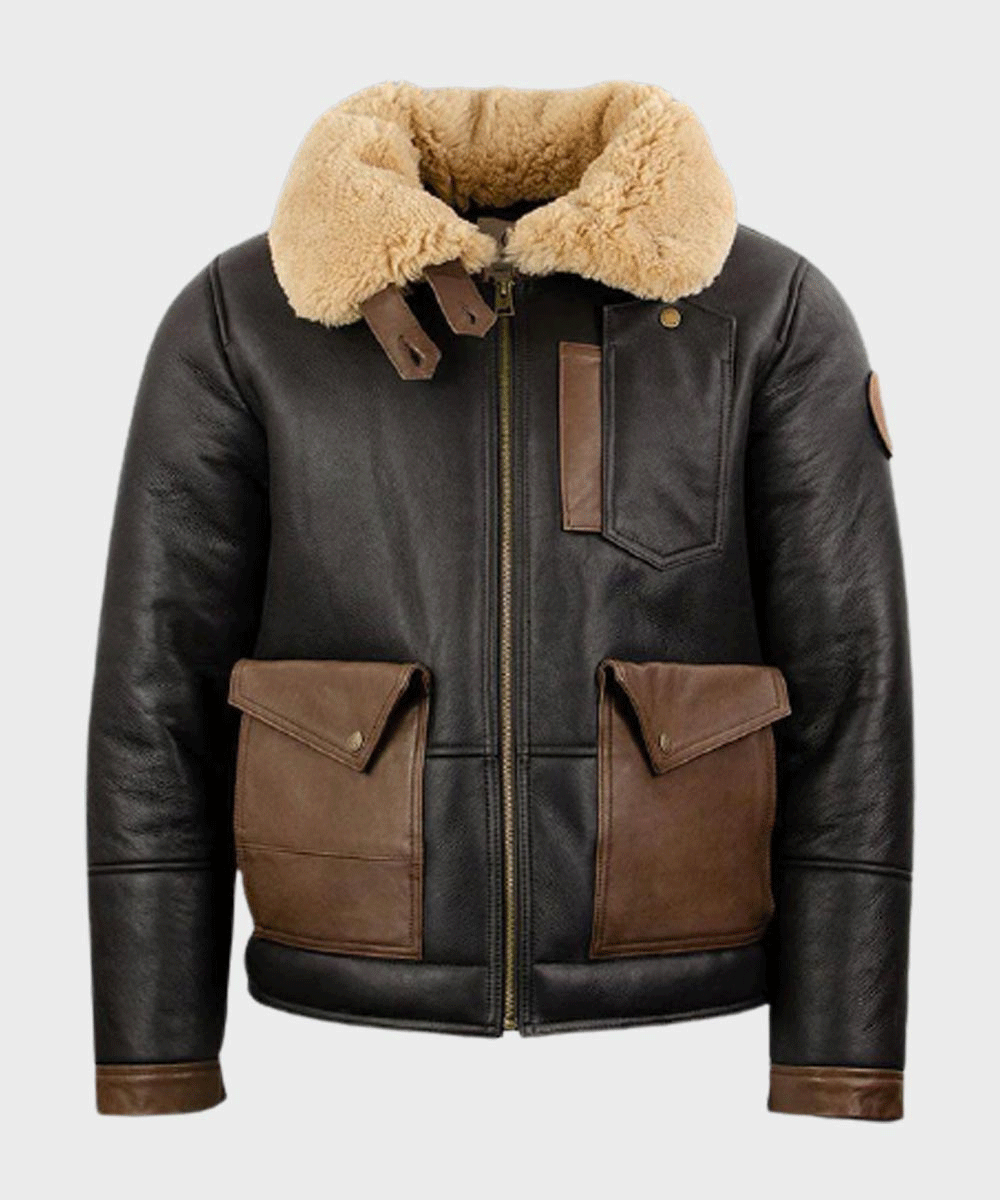 Men's Shearling Black B3 Bomber Jacket