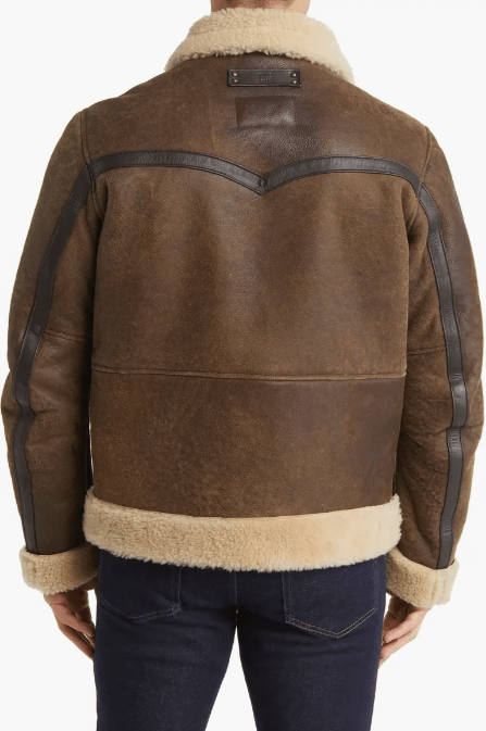 Men's Brown Sheepskin Leather Jacket