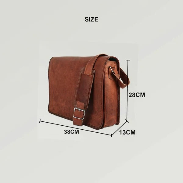 Personalized Leather Custom Laptop Satchel Messenger Bag - Premium Quality Leather Avanzar Leather