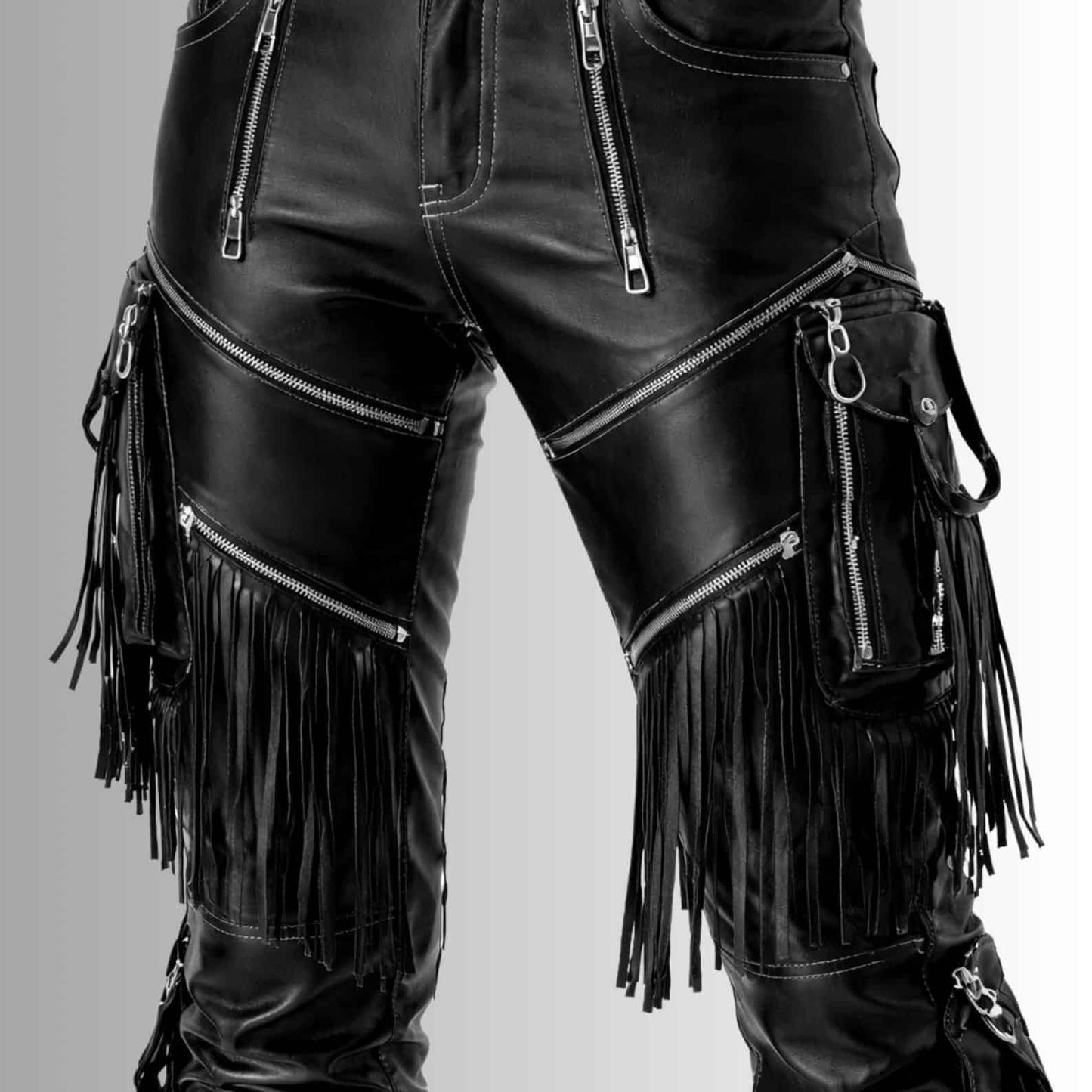 Close-up of genuine leather texture and reinforced stitching. by avanzar leather