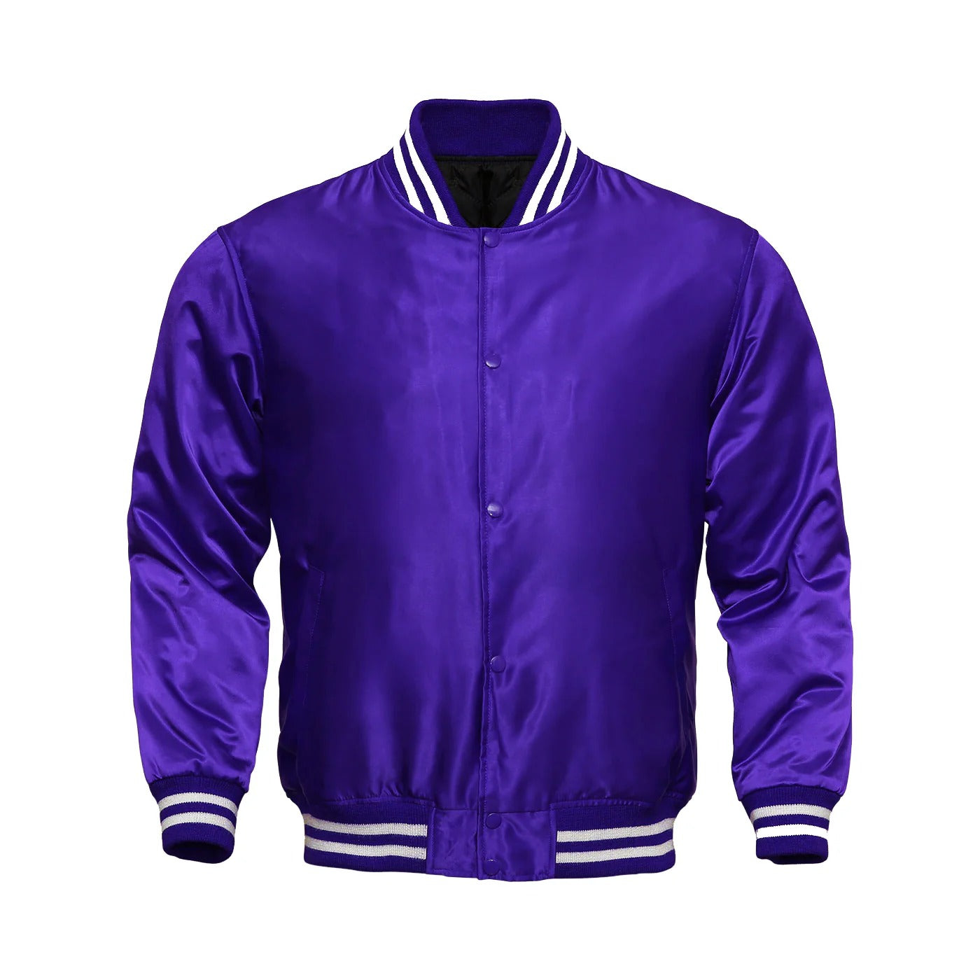Avanzar All-Purple Satin Varsity Jacket