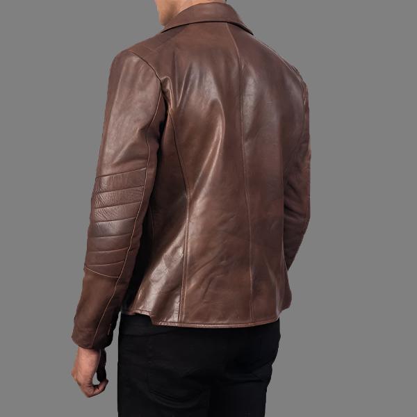 Raiden Brown Leather Biker Jacket - Rugged and Stylish