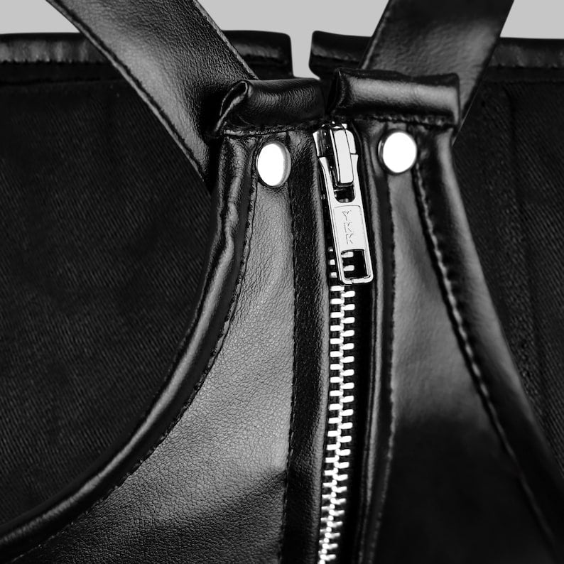 Real Leather Halter Corset Top Gothic Halloween Steampunk