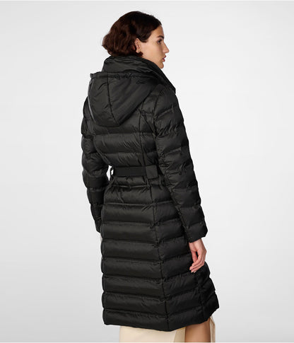 Women's Black Puffer Trench Coat