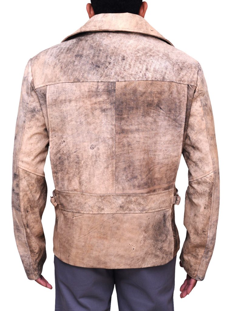 Premium Avanzar Men’s Distressed Brown Biker Jacket