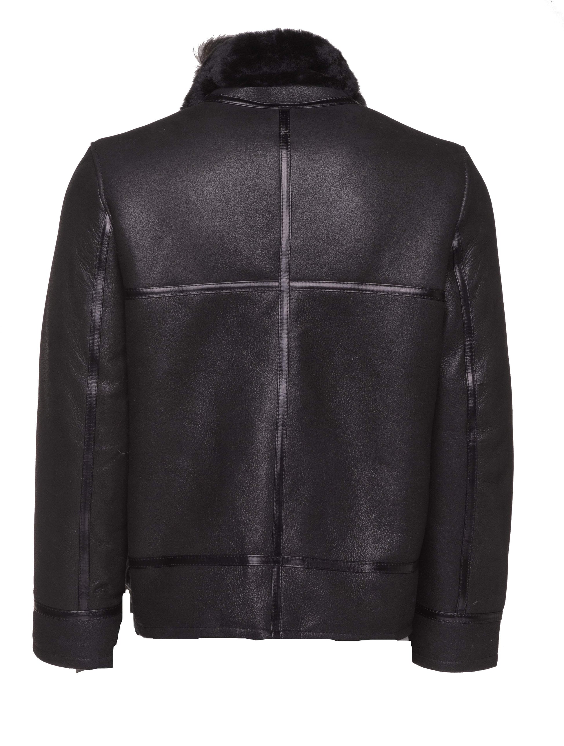 Black B3 Bomber Aviator Shearling Jacket