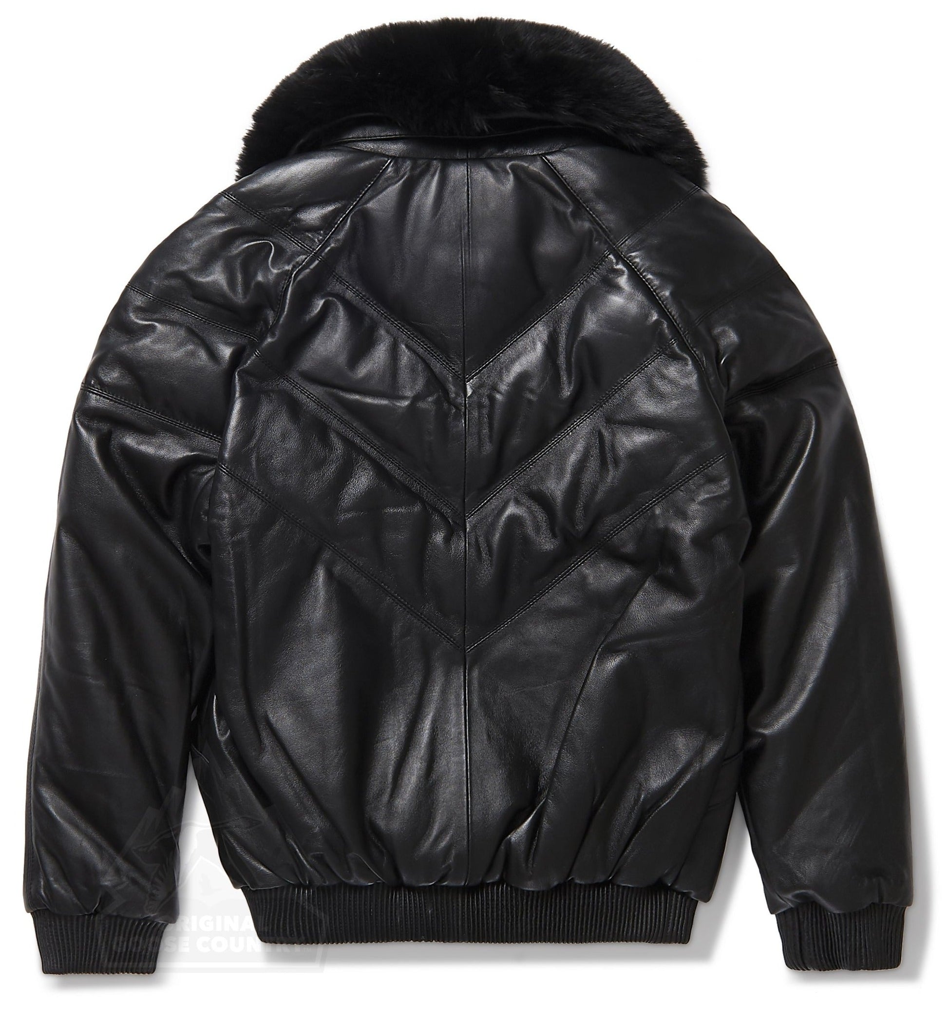 Women's V-Bomber Jacket in Black