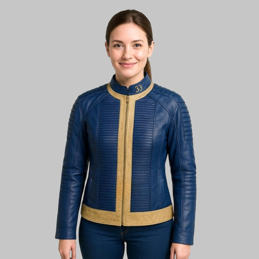 Vault 33 Leather Bomber Jacket Women