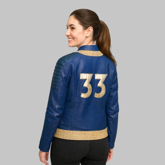 Vault 33 Leather Bomber Jacket Women