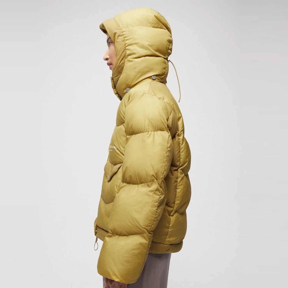 Women's Simple Yellow Puffer Jacket for Everyday Style