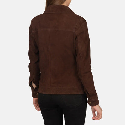 Vintage Suede Brown Trucker Jacket by Avanzar Leather